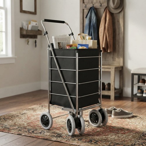 Foldable wheel shopping cart - 6-wheel,