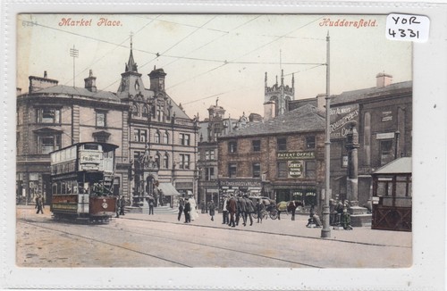 Huddersfield market place - market,
