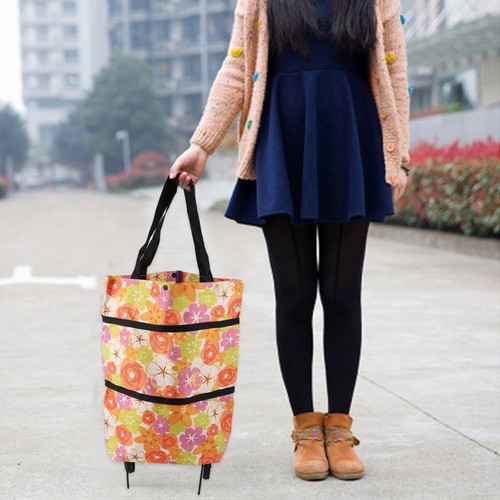 Oxford cloth shopping trolley - shopping,
