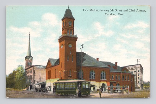 Postcard city market 6th - postcard,