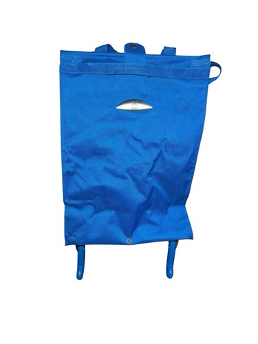 Blue foldable shopping trolley - shopping,