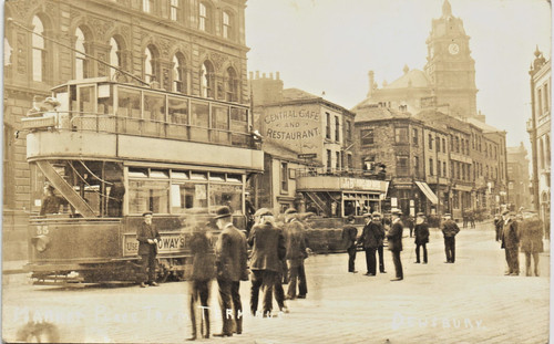 Dewsbury market place - dewsbury., tram