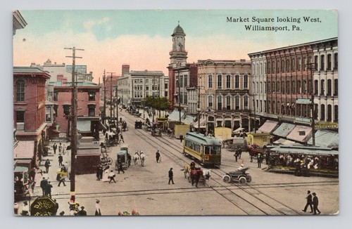 Postcard market square - market, looking