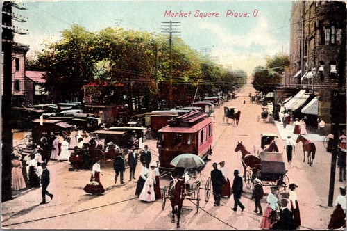1908 market square piqua - 1908,