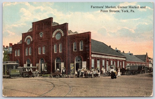 Postcard york farmers - york, pa