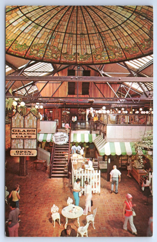 Vintage postcard open market - postcard,